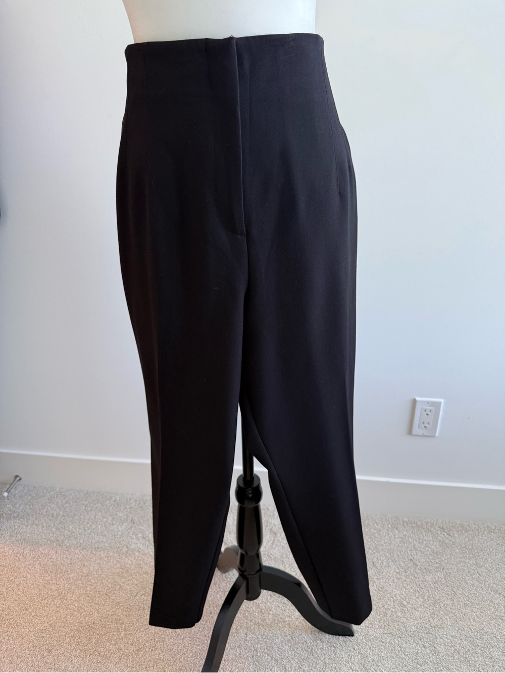 Melanie Lyne High-Waist Black Tailored Trousers
